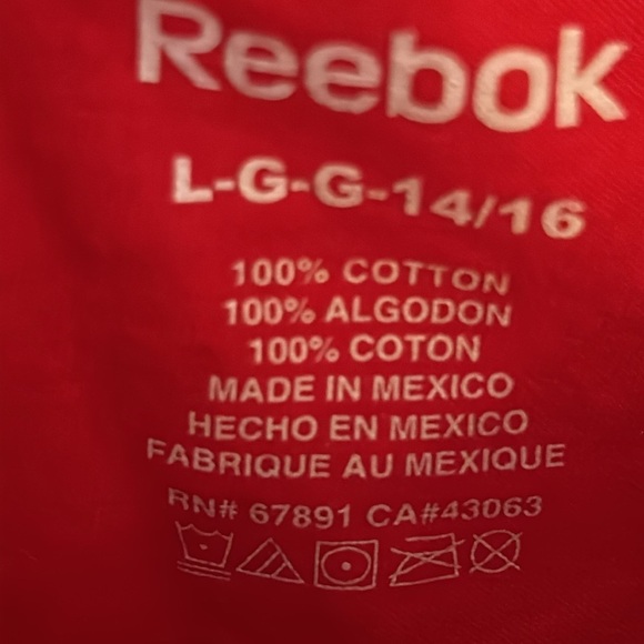 Montreal Canadiens Reebok red T-shirt, size 14/16 kids - Picture 2 of 3